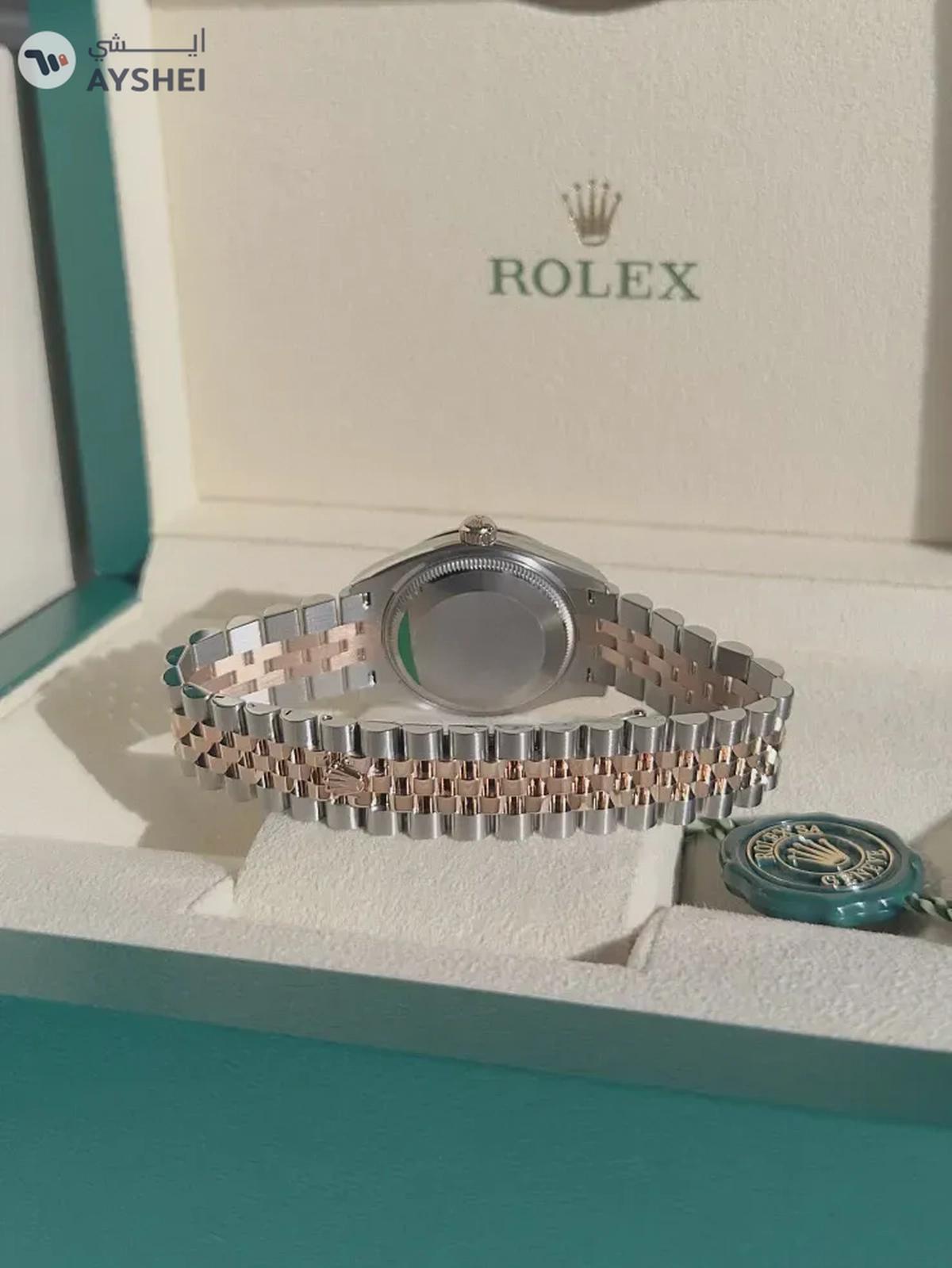 Rolex Datejust 31mm Steel and Everose Gold Chocolate Dial Diamond index Jubilee Bracelet-1-portrait