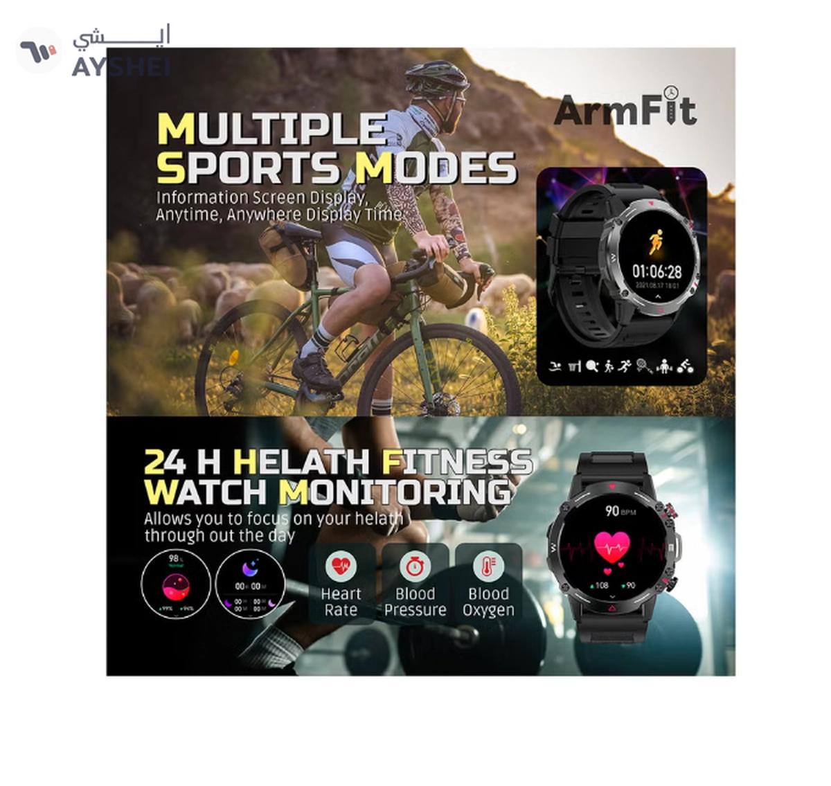 ArmFit Hulk Smartwatch For Men, AMOLED Always On Display-4-4