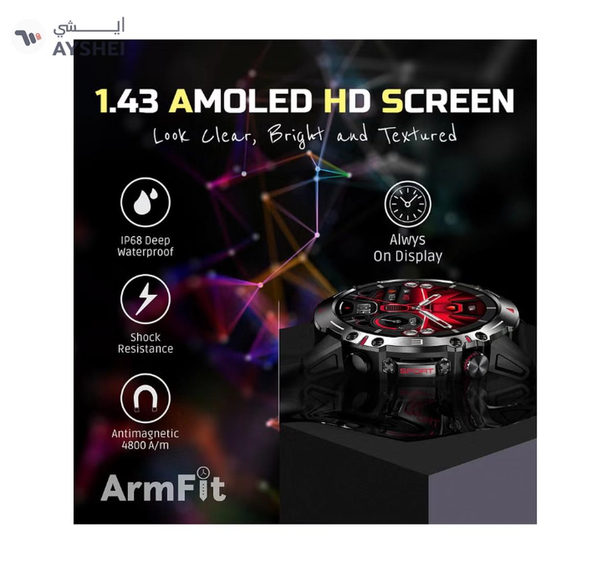 ArmFit Hulk Smartwatch For Men, AMOLED Always On Display-5-5