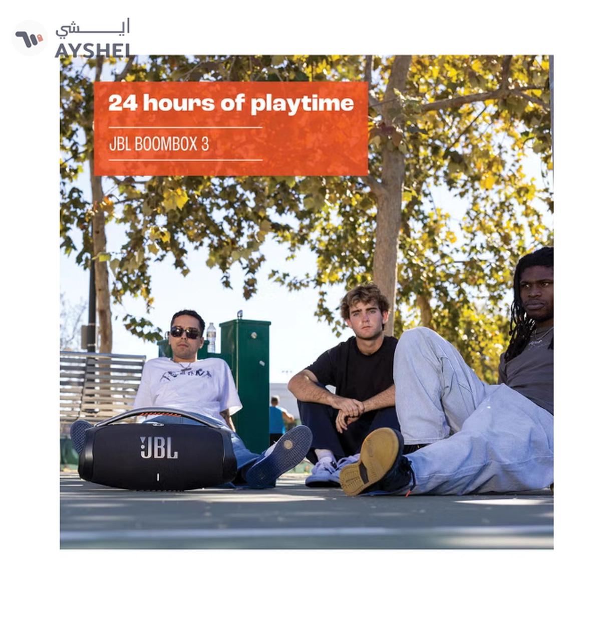 JBL Boombox 3 Portable Speaker With Massive Signature Pro Sound Black-6-6