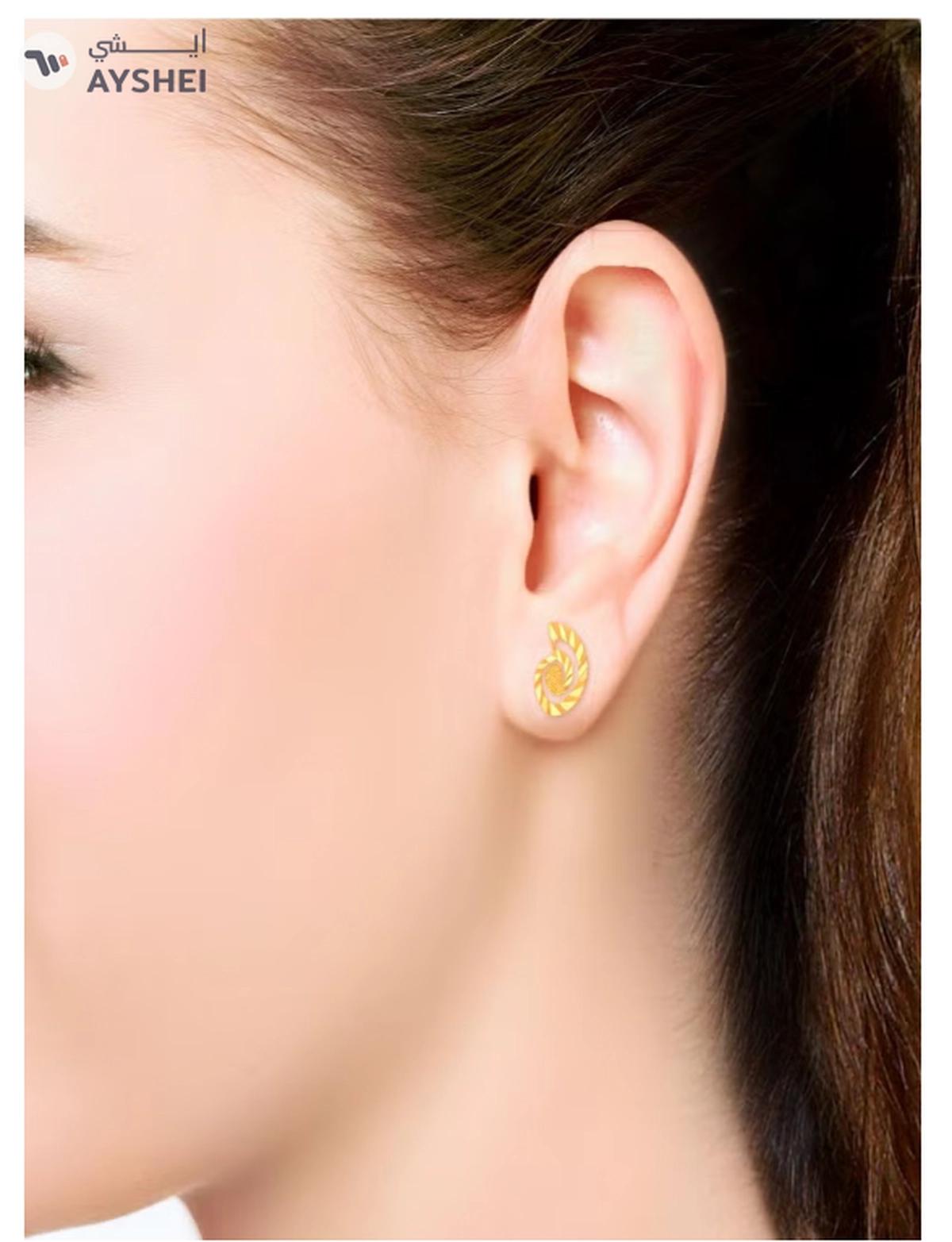 22KT 916 Gold Studs Earrings for Women AIER123-1-portrait