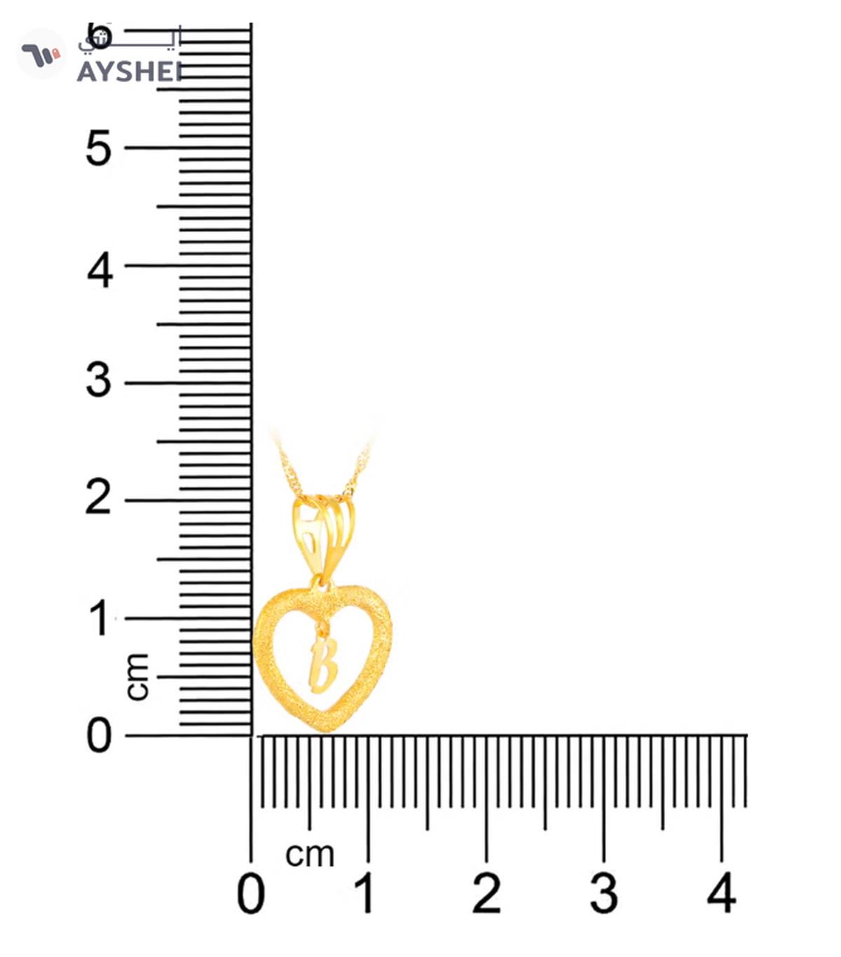 Beautifully Crafted 22K Gold Heart Necklace with 'B'-1-portrait