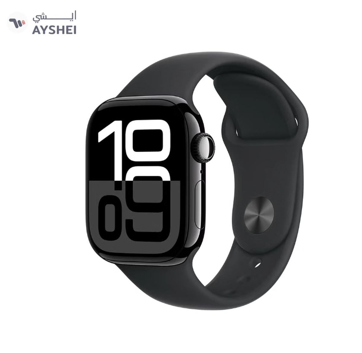 Apple Watch Series 10 GPS 46mm Jet Black Aluminium Case With Black Sport Band-0-landscape