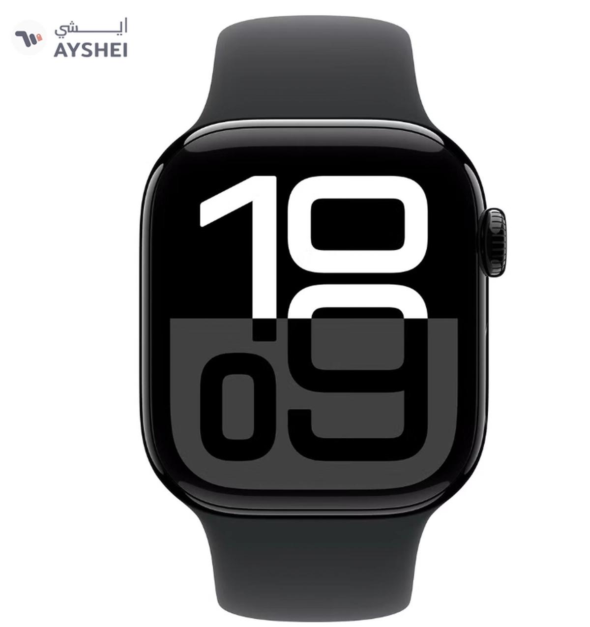 Apple Watch Series 10 GPS 46mm Jet Black Aluminium Case With Black Sport Band-1-1