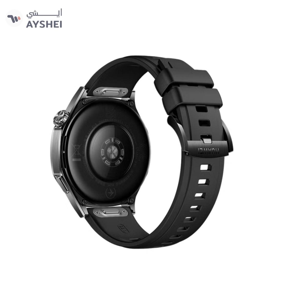 Huawei Watch GT 5 46mm Smartwatch, up to 14 Days Battery Life, All-new Running and Cycling Experience, Sharp-Edged Design Watch, Health Tracking, Compatible with iOS and Android - Fluoroelastomer Strap Black-2-2