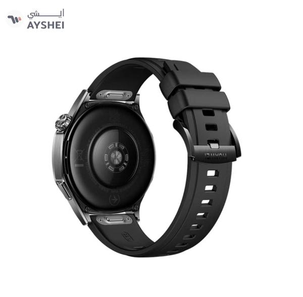 Huawei Watch GT 5 46mm Smartwatch, up to 14 Days Battery Life, All-new Running and Cycling Experience, Sharp-Edged Design Watch, Health Tracking, Compatible with iOS and Android - Fluoroelastomer Strap Black