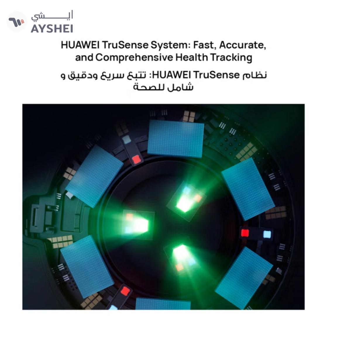 Huawei Watch GT 5 46mm Smartwatch, up to 14 Days Battery Life, All-new Running and Cycling Experience, Sharp-Edged Design Watch, Health Tracking, Compatible with iOS and Android - Fluoroelastomer Strap Black-4-4