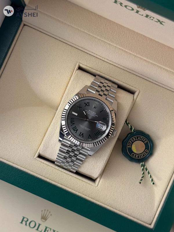 Rolex Datejust 41mm Steel & White gold Wimbledon dial Jubilee bracelet