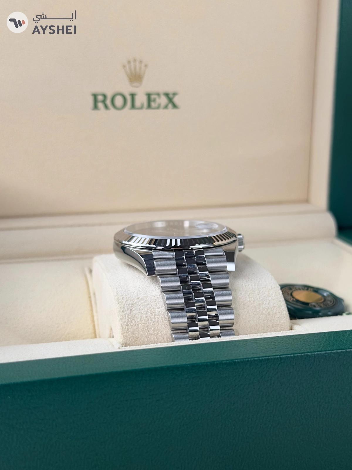 Rolex Datejust 41mm Steel & White gold Wimbledon dial Jubilee bracelet-1-1
